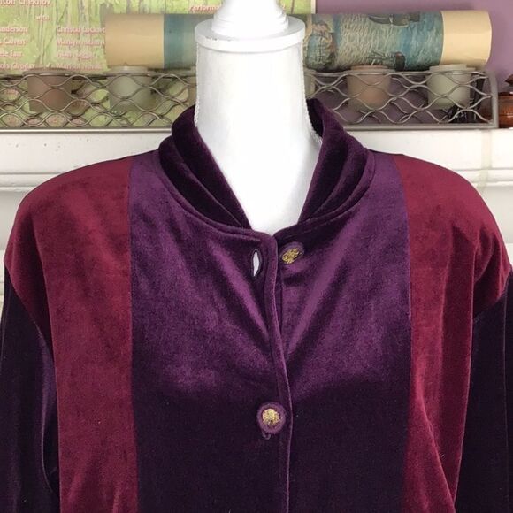 Y2K vintage velvet shacket lined sparkle buttons & pockets❤️ - Picture 2 of 9